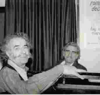 Agustín con Jose Luís García Rúa En la CNT de Granada, 1984. Tras unas charlas y la presentación del